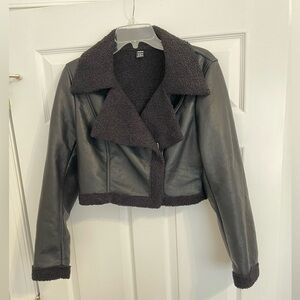 Women's Black Shearling Faux Jacket